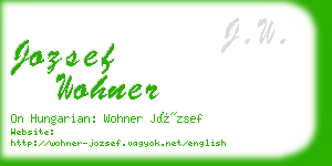 jozsef wohner business card